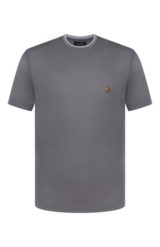 Хлопковая футболка Stefano Ricci MNH6105000/TE0001 Серый MNH6105000/TE0001