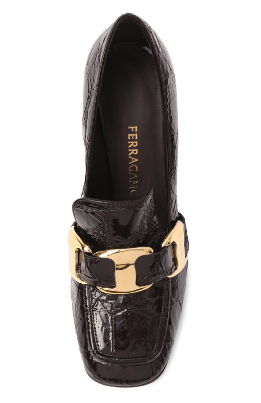 Лакированные туфли Maxi Vara Ferragamo 01K578/785700 Коричневый  01K578/785700 Фото 6