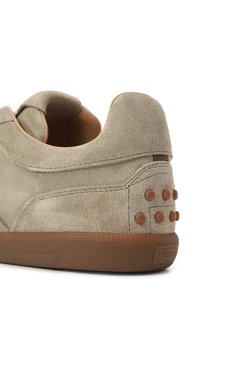 Мужские замшевые кеды tabs TOD’S бежевого цвета, арт. XXM68C0DP30RE0 | Фото 7 (Материал внутренний: Натуральная кожа; Стили: Классический; Материал внешний: Натуральная кожа, Замша; Кросс-КТ: Низкие; Подошва: Массивная; Материал утеплителя: Без утеплителя)