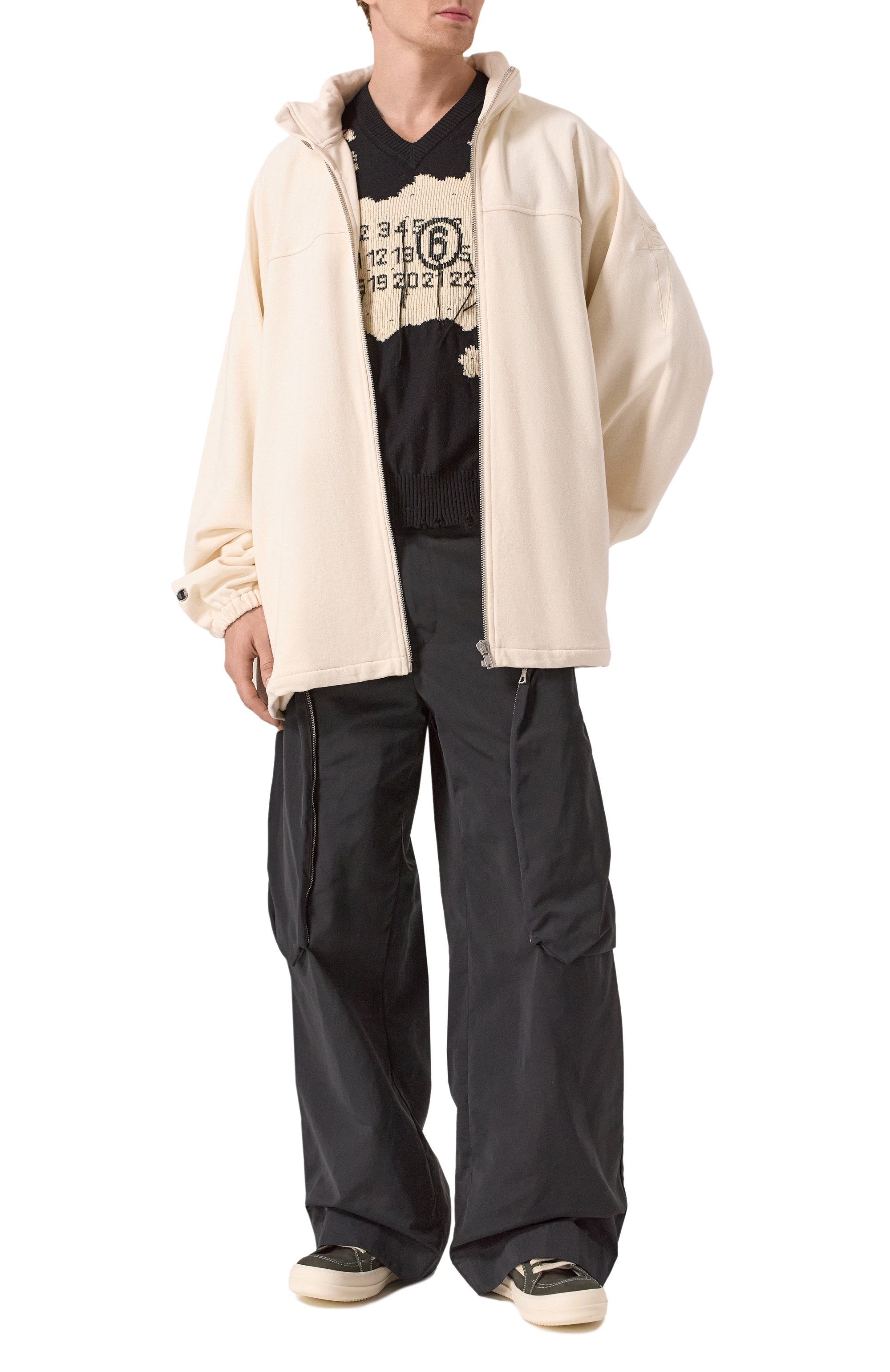 Хлопковая толстовка rick owens x champion jumbo windbreaker RICK OWENS, арт. CM01D0467/CHFE, фото 2