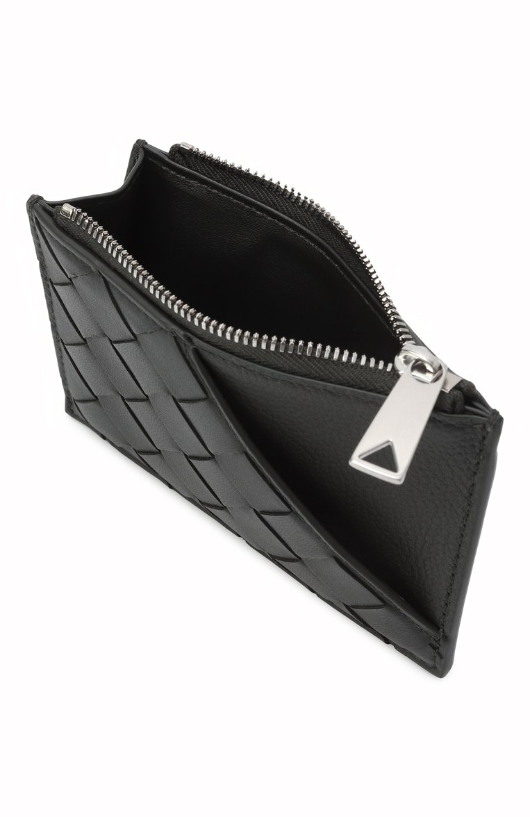Мужской кожаный футляр для кредитных карт BOTTEGA VENETA темно-зеленого цвета, арт. 818107/V57M2 | Фото 3 (Нос: Не проставлено; Материал: Натуральная кожа)
