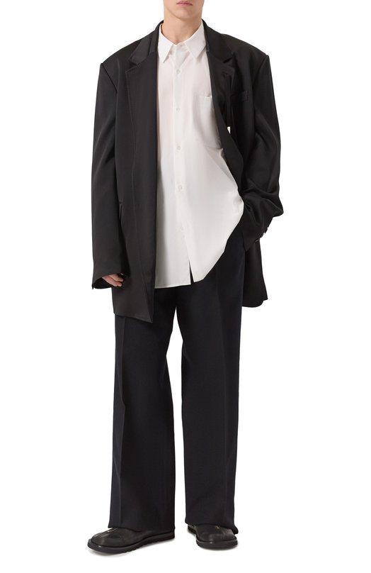 Шерстяные брюки Ann Demeulemeester B0011607/FA207 Чёрный  B0011607/FA207 Фото 2