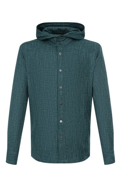 Мужская рубашка из шерсти и шелка KITON, арт. UMCMARK0119G12