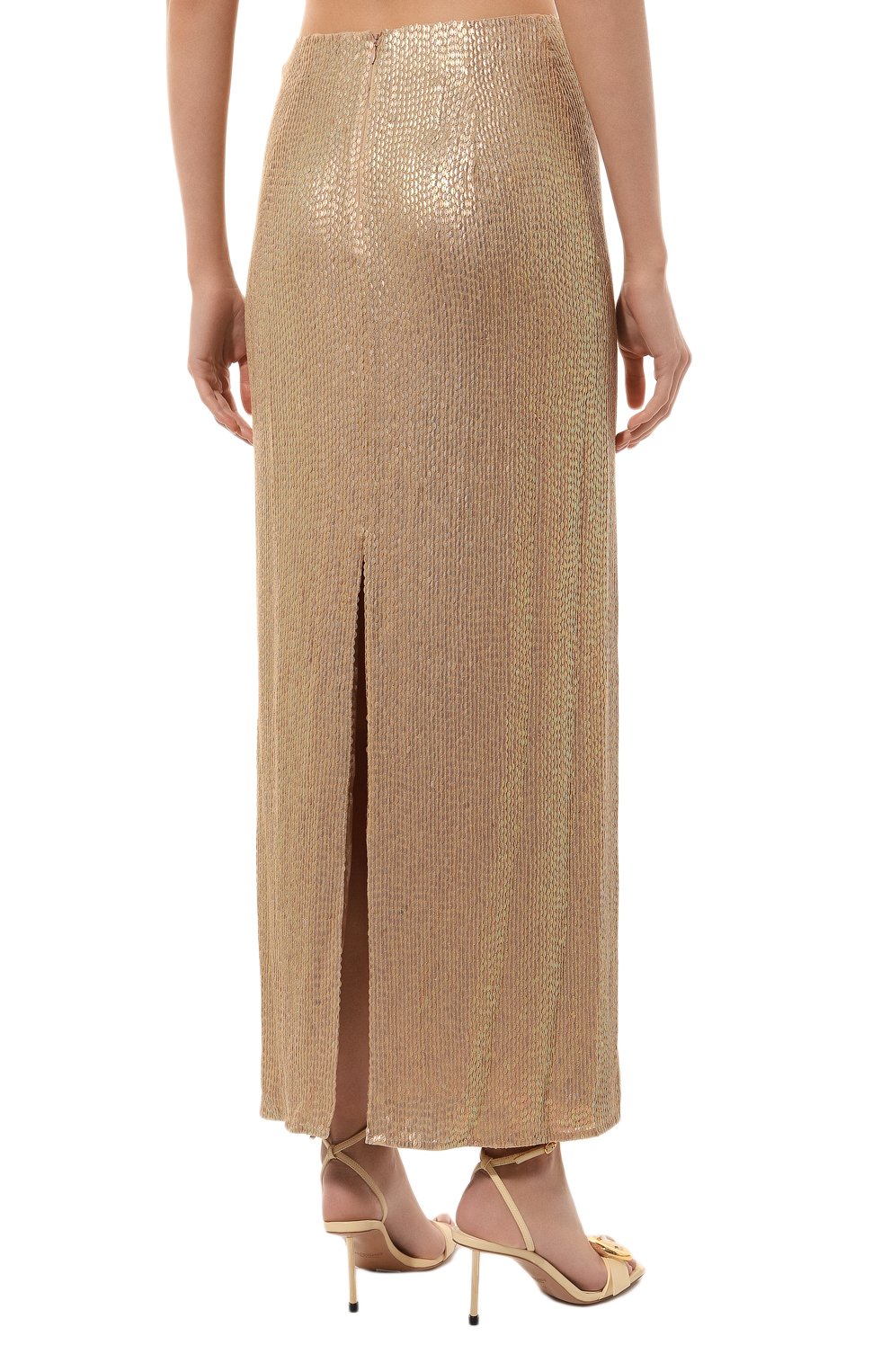 Шелковая юбка с отделкой пайетками OLOLOL, арт. OLSK040/4700.102/W24, фото 4