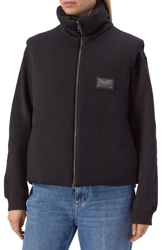 Утепленный жилет из вискозы Dolce & Gabbana F9R23T/GF790 Чёрный  F9R23T/GF790 Фото 3