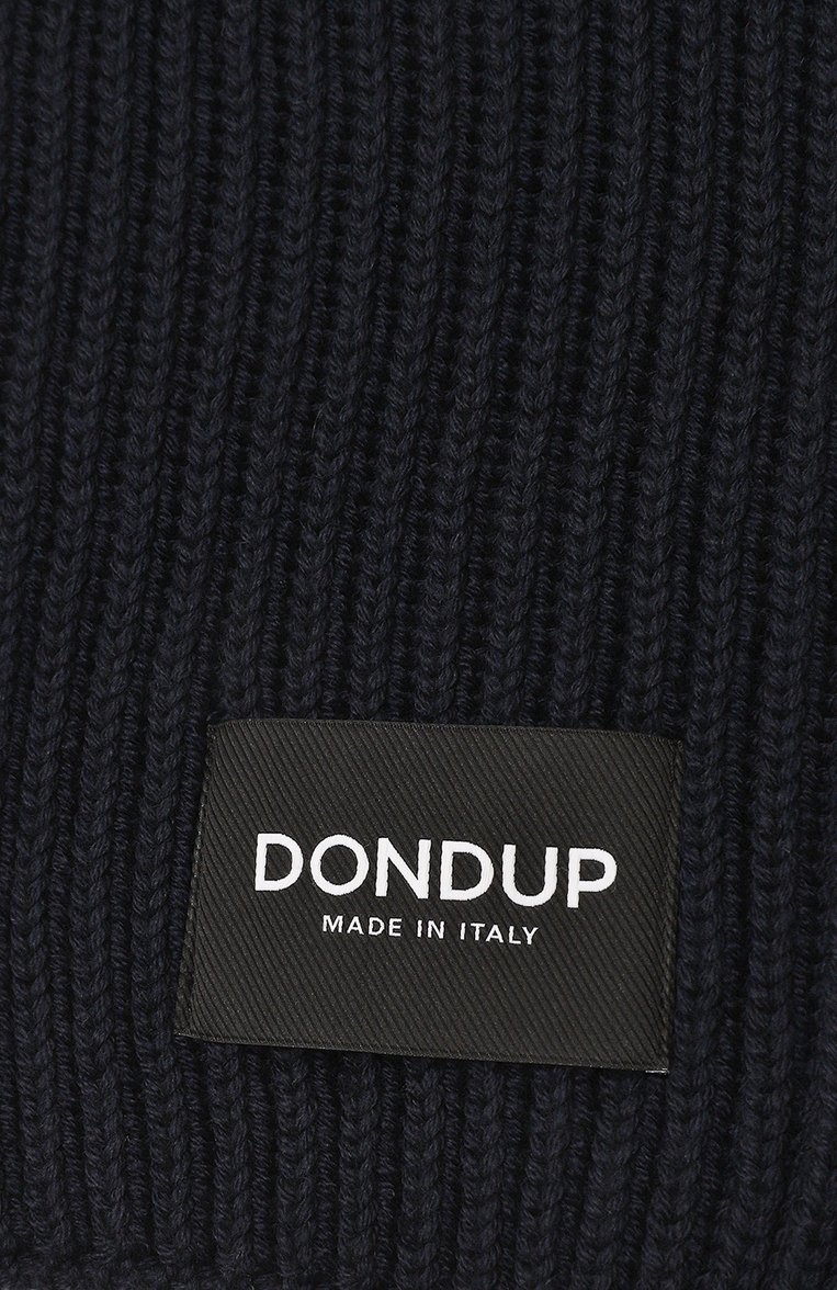 Мужской шарф DONDUP темно-синего цвета, арт. UK275/Y00474U XXX | Фото 4 (Материал: Синтетический материал, Шерсть, Текстиль; Нос: Не проставлено; Материал сплава: Проставлено; Мужское Кросс-КТ: Шарфы - шарфы; Кросс-КТ: другое)