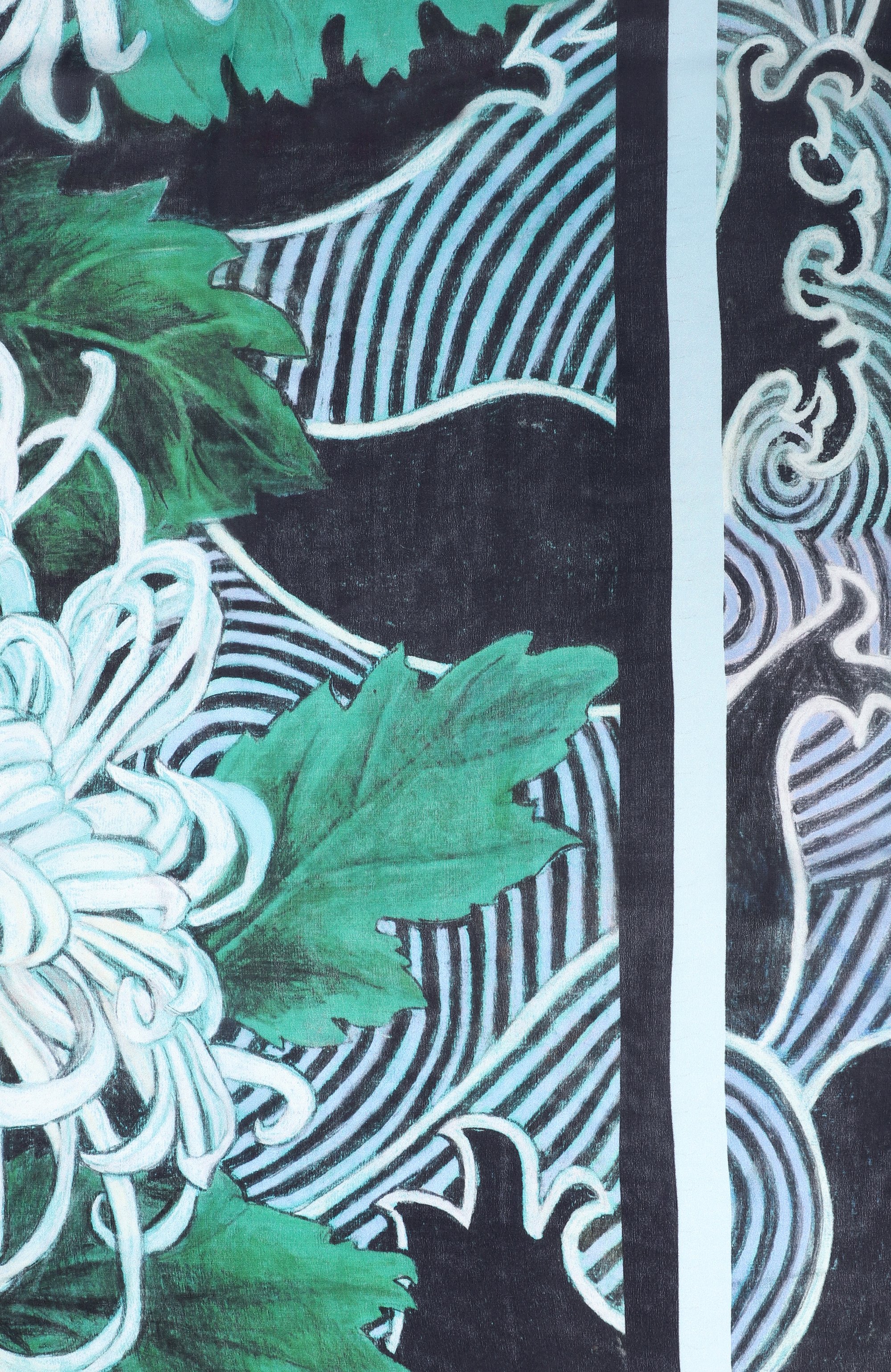 Шелковая шаль хризантемы GOURJI, арт. 91166437/4461108, фото 4