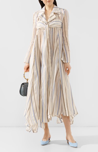 Платье из смеси хлопка и льна JACQUEMUS, арт. 191C003/12141, фото 2