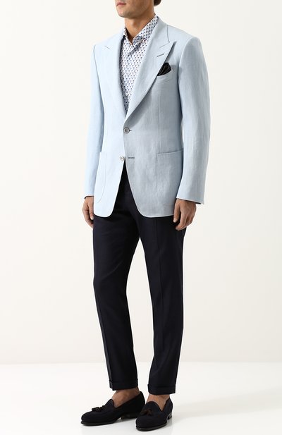 Однобортный льняной пиджак TOM FORD, арт. 373R22/15HA40, фото 2