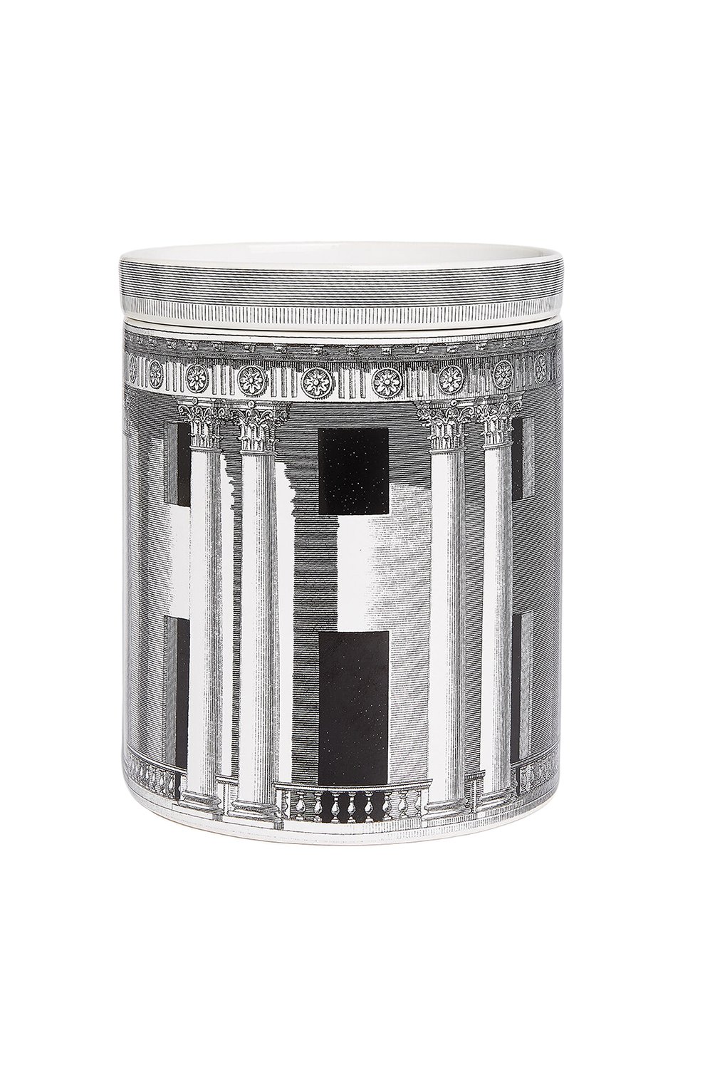 Ароматическая свеча nel mentre architettura FORNASETTI черно-белого цвета по цене 59950 руб., арт. FPB419X-IM, фото 1 Ароматическая свеча nel mentre architettura FORNASETTI, арт. FPB419X-IM, фото 1