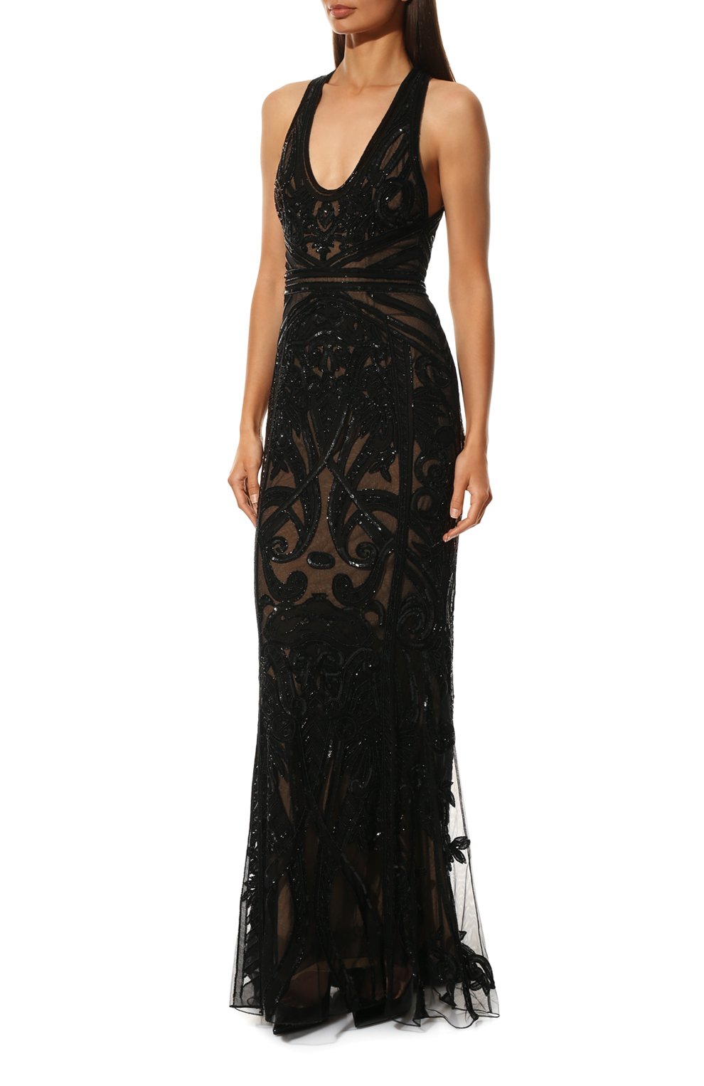 Шелковое платье ZUHAIR MURAD черного цвета по цене 995000 руб., арт. DRS18010/EMTU005, фото 3 Шелковое платье ZUHAIR MURAD, арт. DRS18010/EMTU005, фото 3