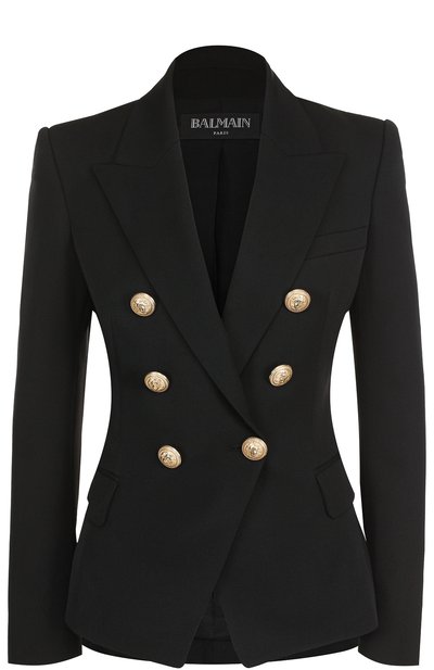 Женский двубортный приталенный жакет из шерсти BALMAIN, арт. 997498/132L