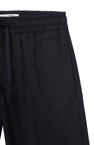 Джоггеры PAOLO PECORA MILANO темно-синего цвета по цене 16850 руб., арт. PP4318, фото 3 Джоггеры PAOLO PECORA MILANO, арт. PP4318, фото 3