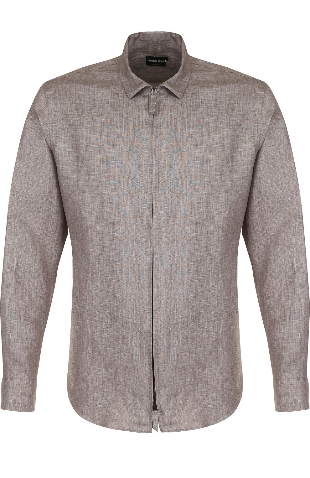 Льняная рубашка на молнии GIORGIO ARMANI, арт. WSC5HT/WS50C, фото 1