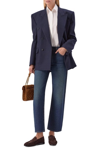 Замшевые пенни-лоферы SAINT LAURENT, арт. 766876/2W5AA, фото 3