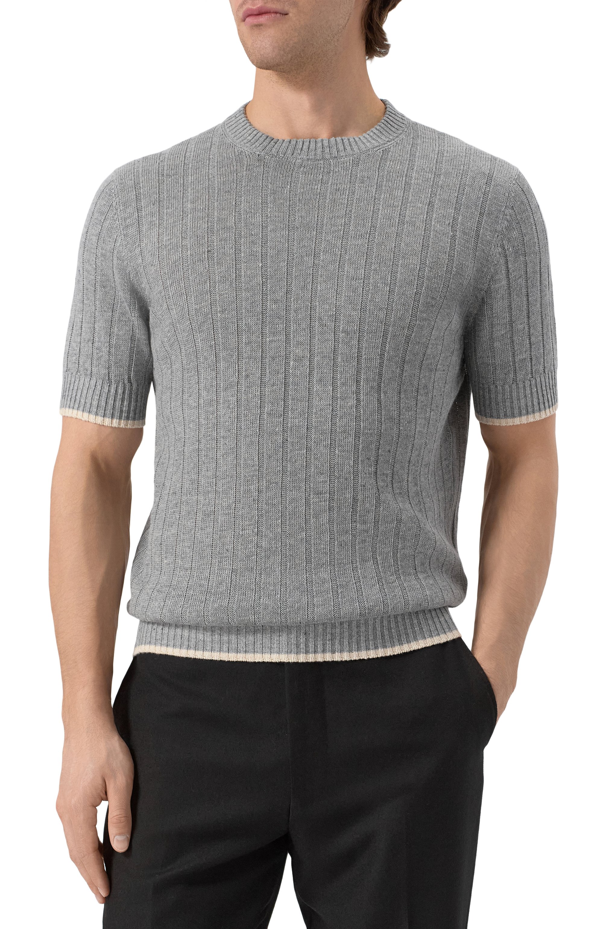 Джемпер изо льна и хлопка BRUNELLO CUCINELLI, арт. M2L707600, фото 3