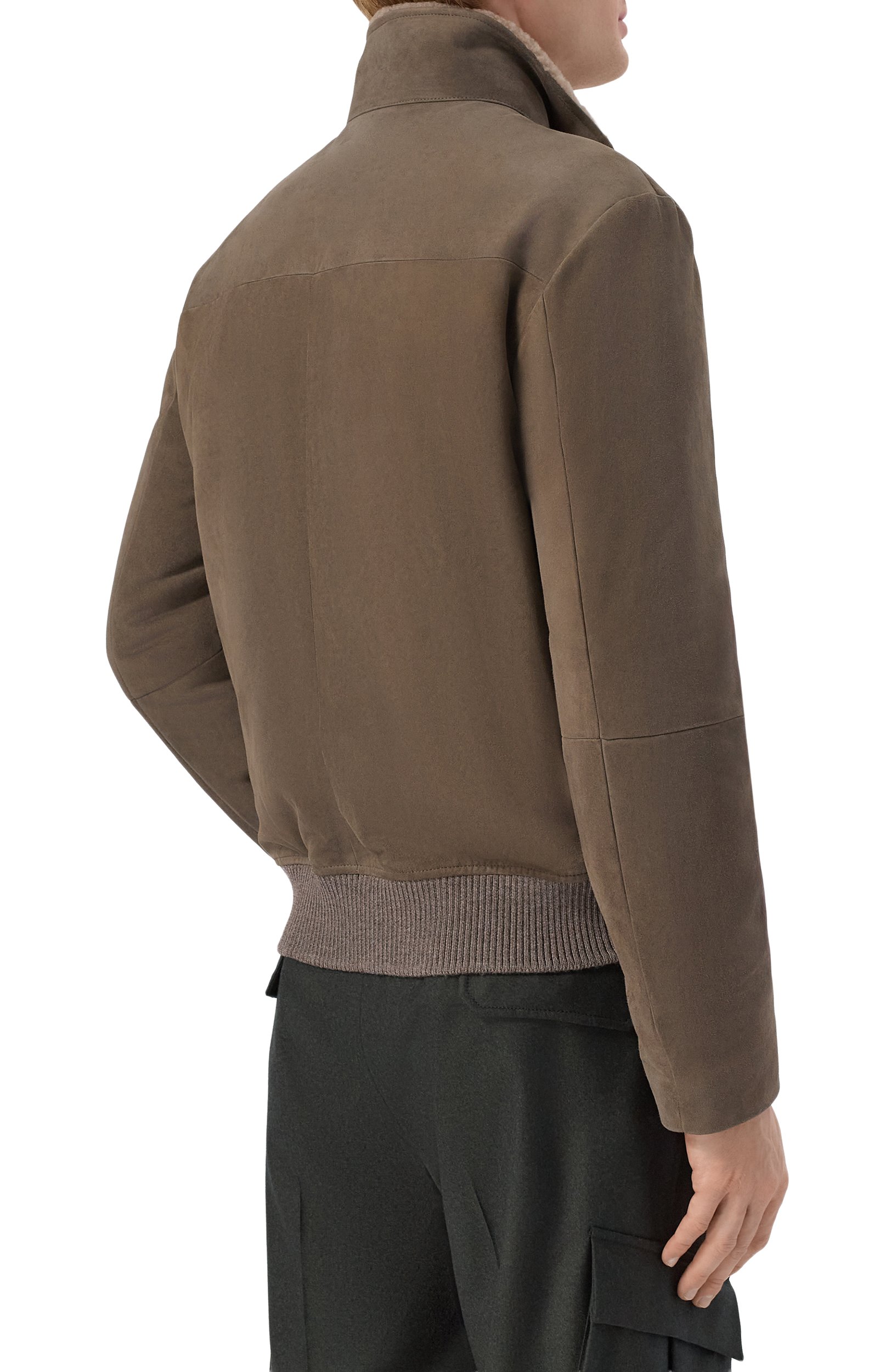 Замшевый бомбер с воротником из овчины CORNELIANI, арт. 28L5Q5/2A20213, фото 4