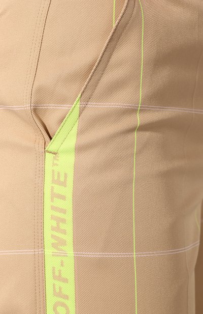 Брюки с отворотами OFF-WHITE бежевого цвета по цене 44550 руб., арт. 0WCA083R19C910579900, фото 5 Брюки с отворотами OFF-WHITE, арт. 0WCA083R19C910579900, фото 5