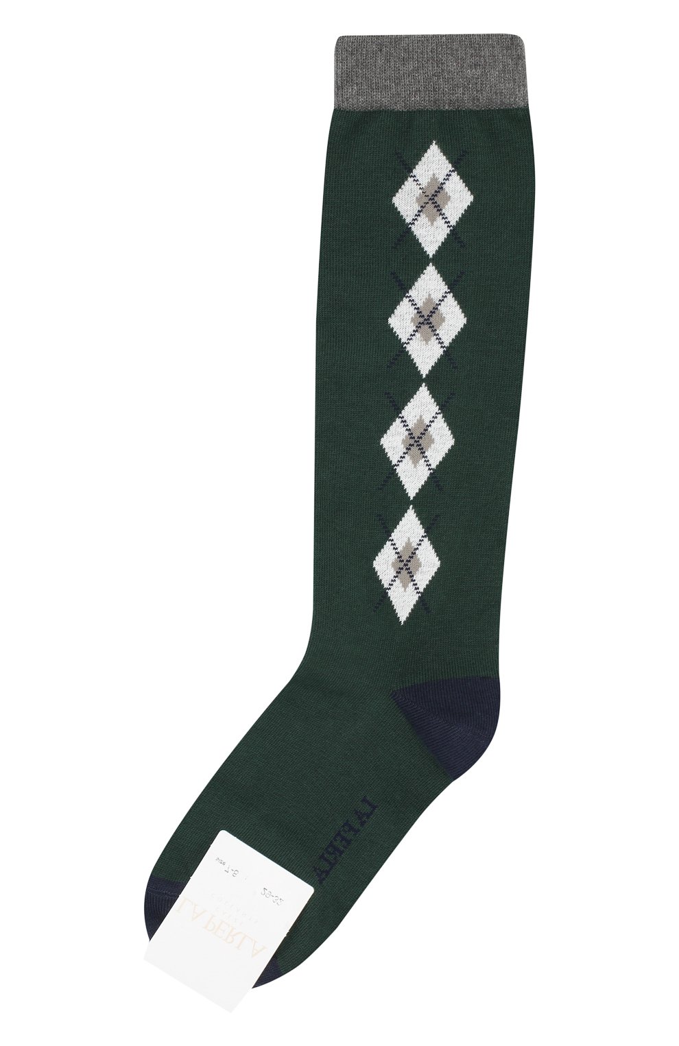 Хлопковые гольфы LA PERLA зеленого цвета по цене 2420 руб., арт. 47174H/7-8, фото 1 Хлопковые гольфы LA PERLA, арт. 47174H/7-8, фото 1