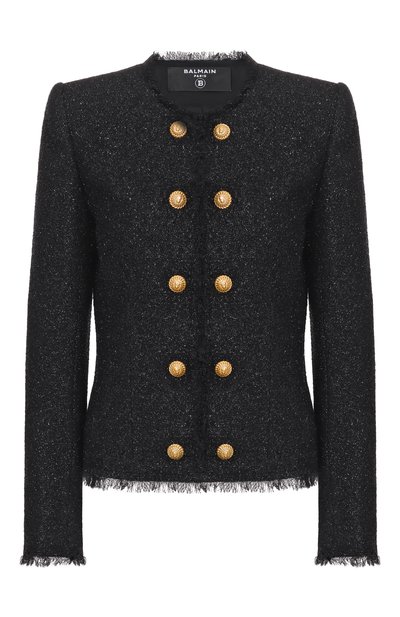 Женский твидовый жакет BALMAIN, арт. HF1SM620/WD65