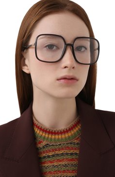 Женские оправа DIOR EYEWEAR серого цвета, арт. S0STELLAIRE01 KB7 | Фото 2 (Тип очков: Оправа; Региональные ограничения белый список (Axapta Mercury): RU, Не проставлено; Нос: Не проставлено; Очки форма: Квадратные; Оптика Гендер: оптика-женское)