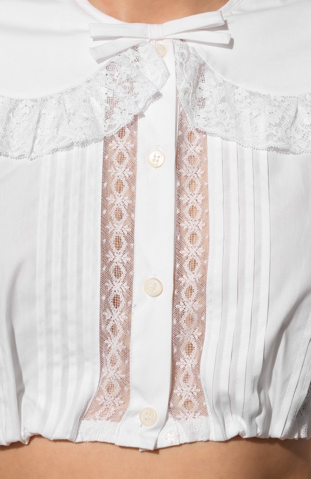 Хлопковая блузка MIU MIU, арт. MK1572-1YB0-F0009, фото 5