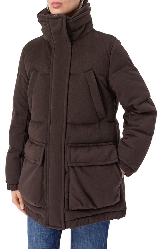Кашемировый пуховик Kiton D58609K0583G01 Коричневый  D58609K0583G01 Фото 6