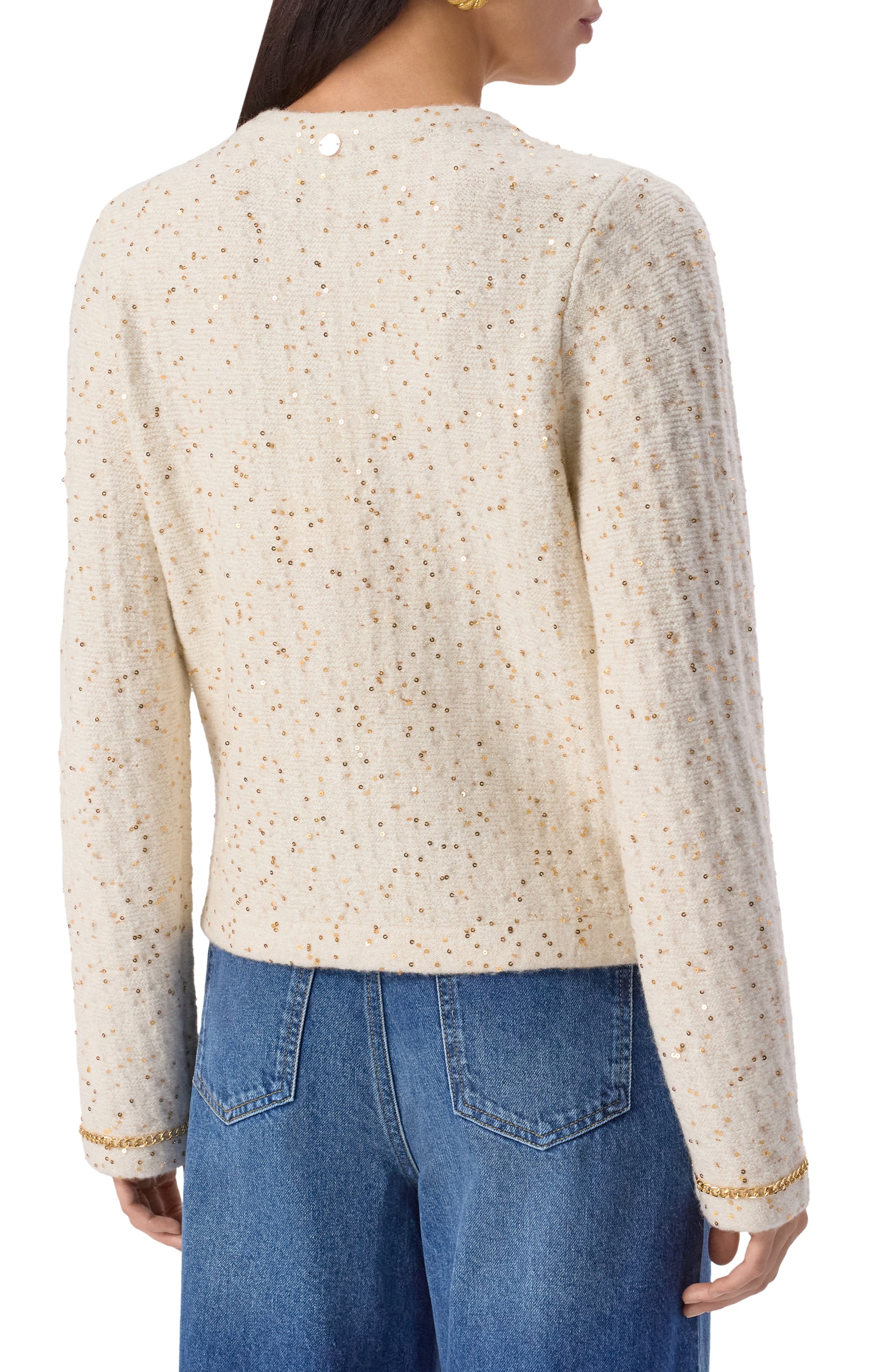 Кардиган с отделкой пайетками OLOLOL, арт. OLKNC024/101/BASE, фото 4