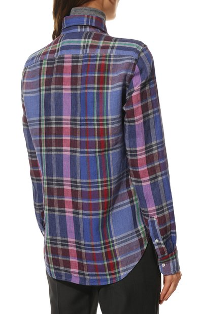 Льняная рубашка POLO RALPH LAUREN темно-синего цвета по цене 15750 руб., арт. 211827695, фото 4 Льняная рубашка POLO RALPH LAUREN, арт. 211827695, фото 4