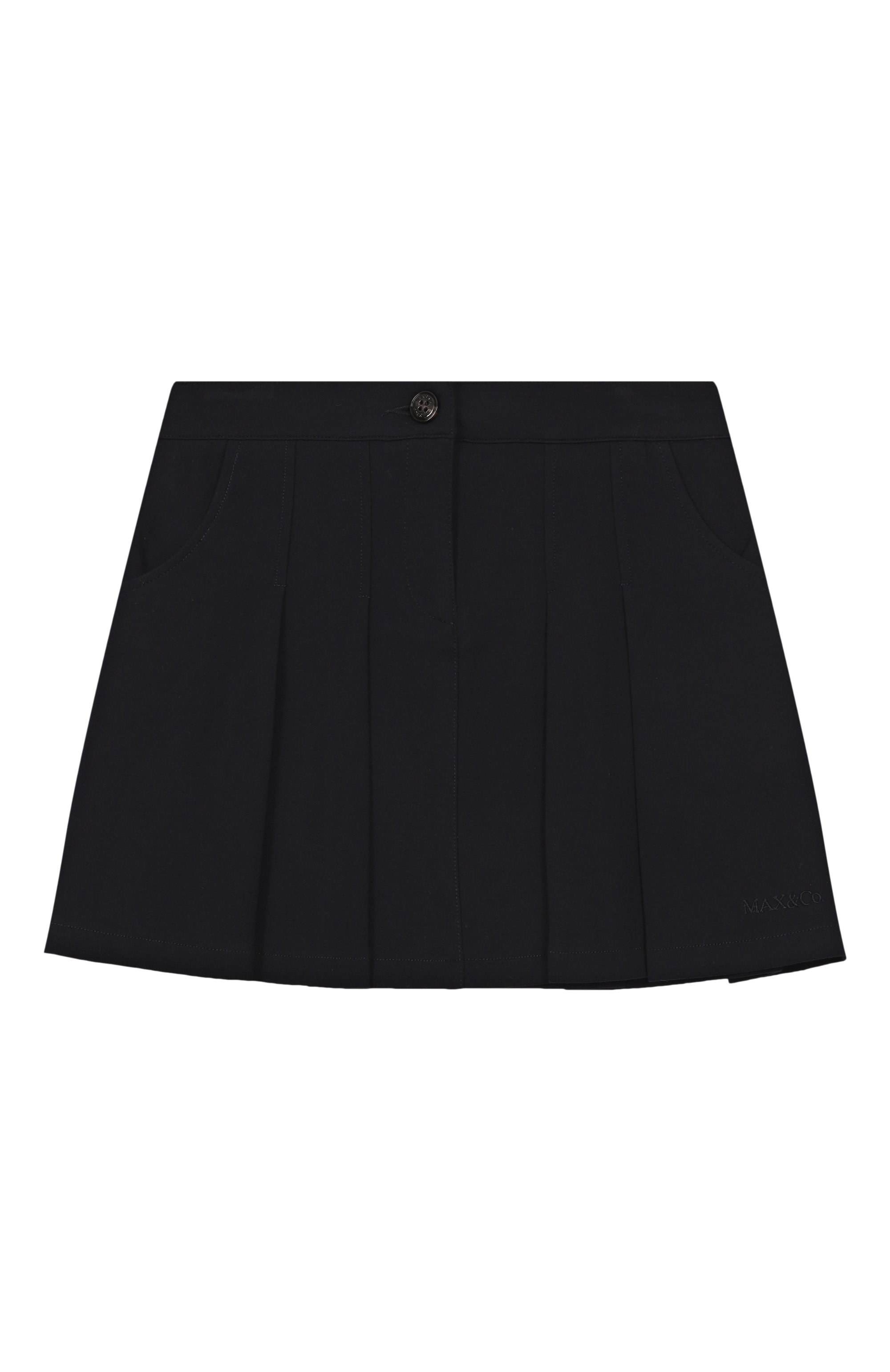 Юбка из вискозы MAX&CO темно-синего цвета по цене 17200 руб., арт. MX0209-MX00K, фото 1 Юбка из вискозы MAX&CO, арт. MX0209-MX00K, фото 1