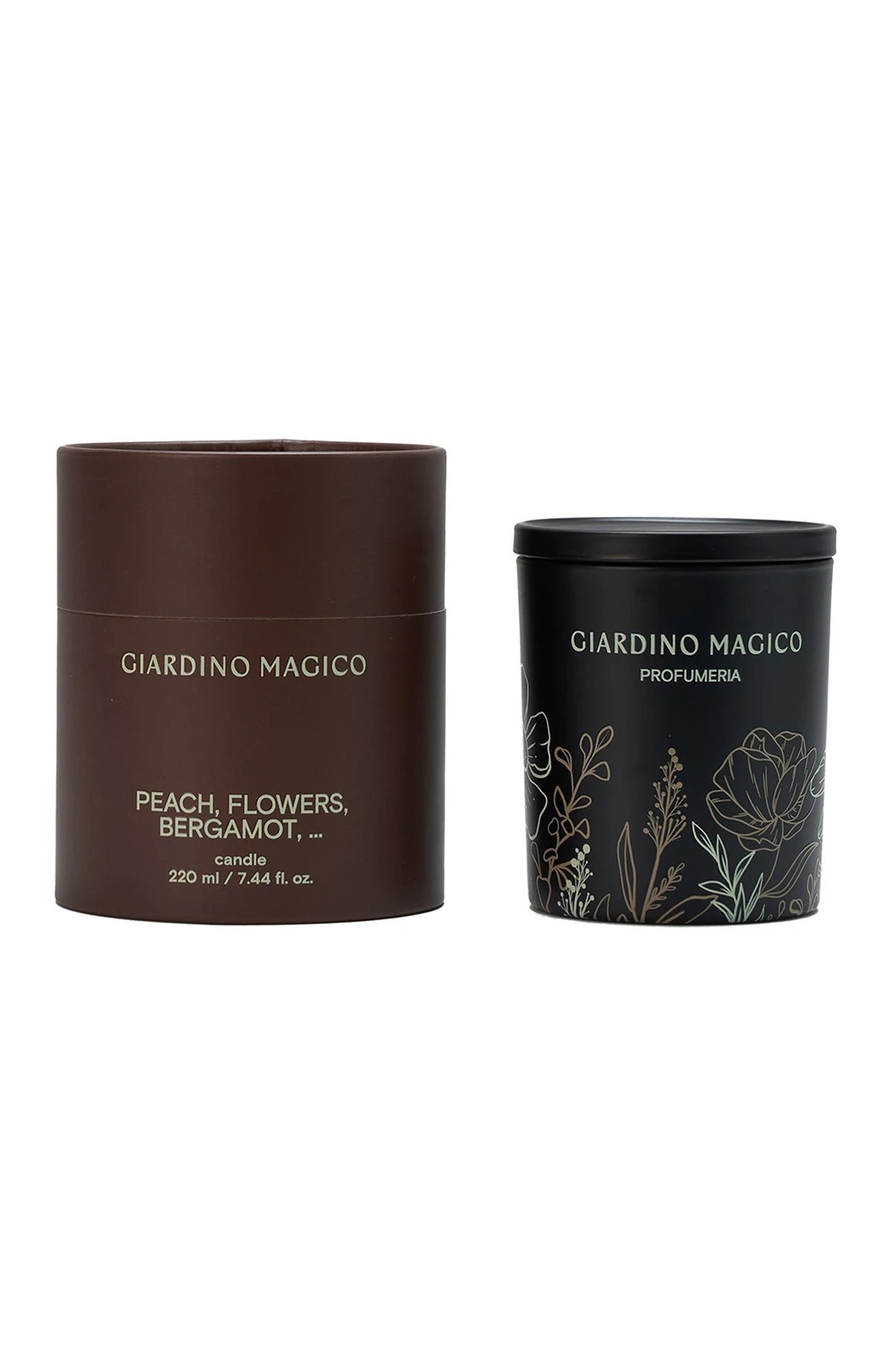 Свеча peach, flowers, bergamot,… (220ml) GIARDINO MAGICO, арт. 4640200326720, фото 1