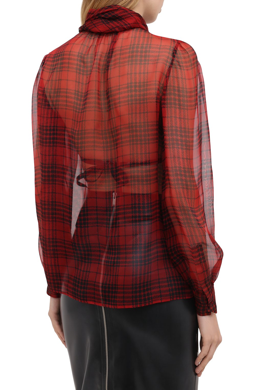 Шелковая блузка SAINT LAURENT, арт. 641585/Y8B86, фото 4