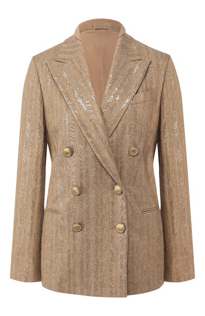 Женский жакет из смеси хлопка и льна BRUNELLO CUCINELLI, арт. MF5788606