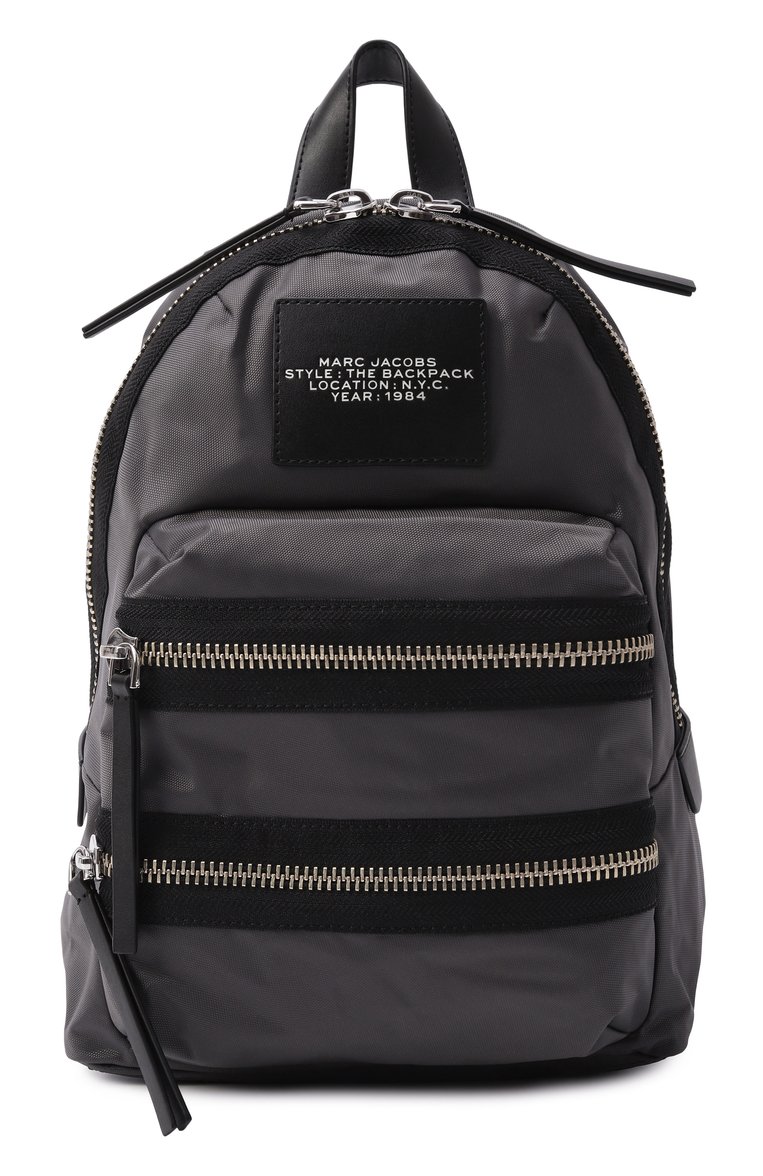 Женский рюкзак the biker medium MARC JACOBS (THE) темно-серого цвета, арт. 2F3HBP029H02 | Фото 1 (Размер: medium; Материал: Текстиль; Стили: Кэжуэл)