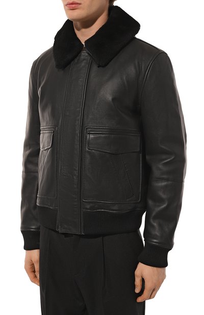 Кожаный бомбер YVES SALOMON, арт. 25WHV20165AGAN, фото 3