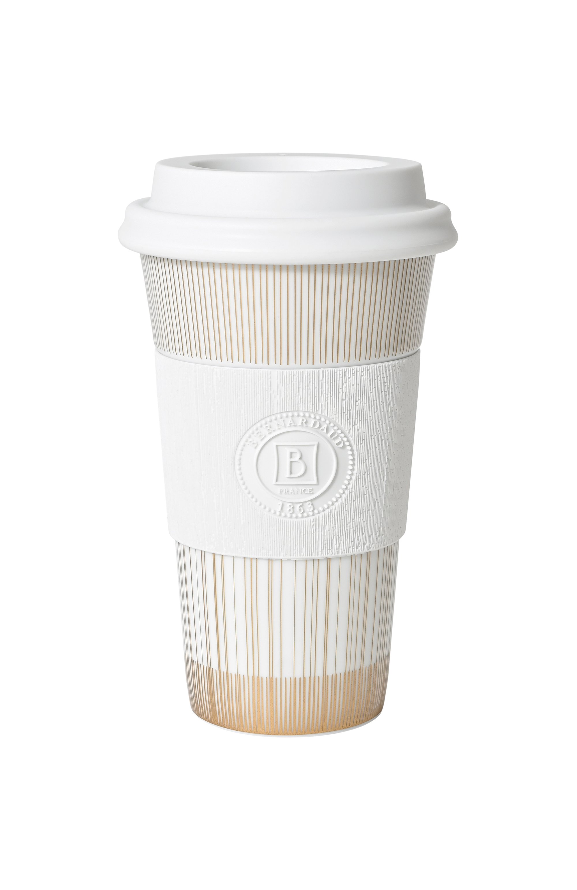 Кружка для напитков с собой sol BERNARDAUD золотого цвета по цене 33700 руб., арт. 1655/24676, фото 1 Кружка для напитков с собой sol BERNARDAUD, арт. 1655/24676, фото 1