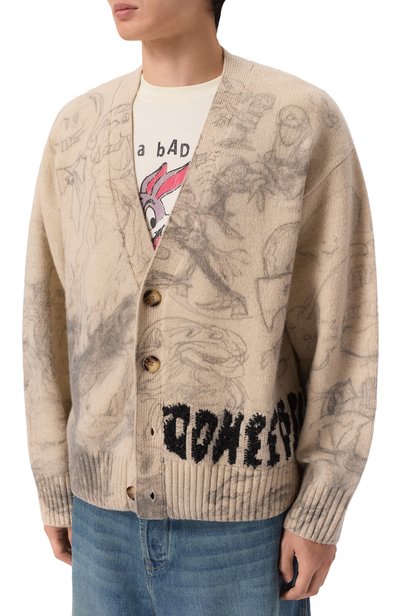 Шерстяной кардиган DOMREBEL, арт. M DRAWINGS/KNIT CARDIGAN, фото 3