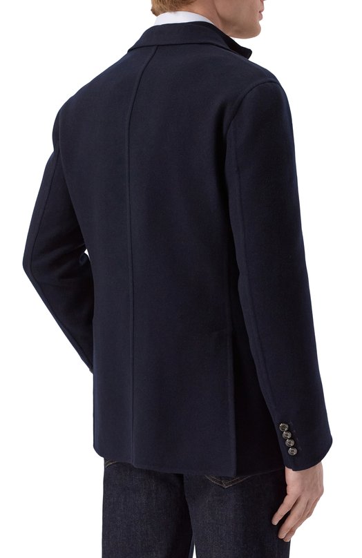 Шерстяной пиджак Stefano Ricci M1RSDB23T0/W0001P Синий  M1RSDB23T0/W0001P Фото 4