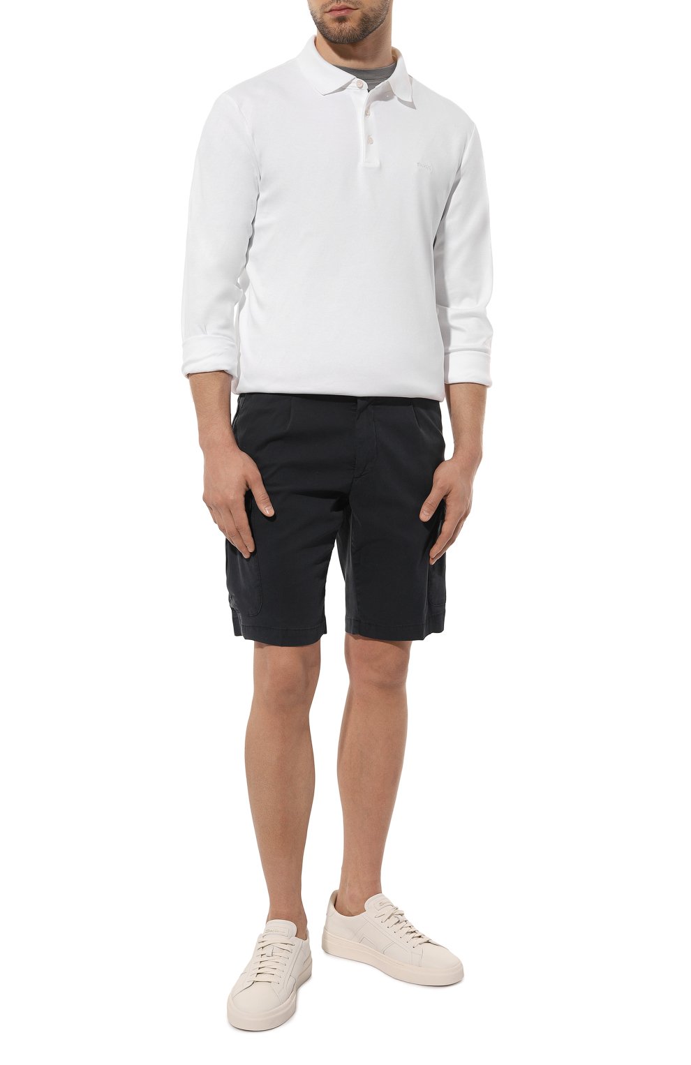 Хлопковое поло BOSS белого цвета по цене 17950 руб., арт. 50468392, фото 2 Хлопковое поло BOSS, арт. 50468392, фото 2