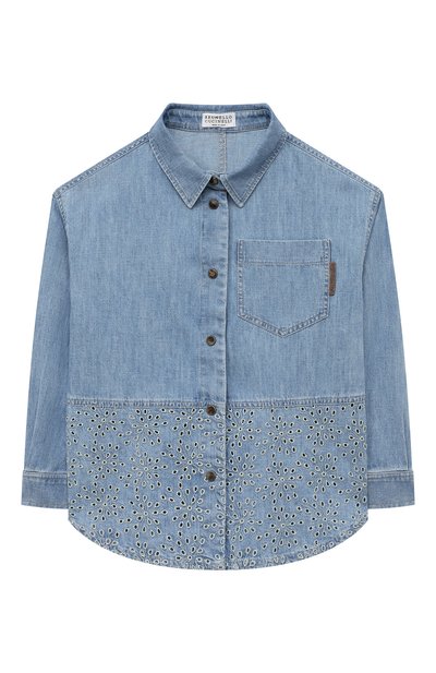 Джинсовая рубашка BRUNELLO CUCINELLI, арт. BH192C844B