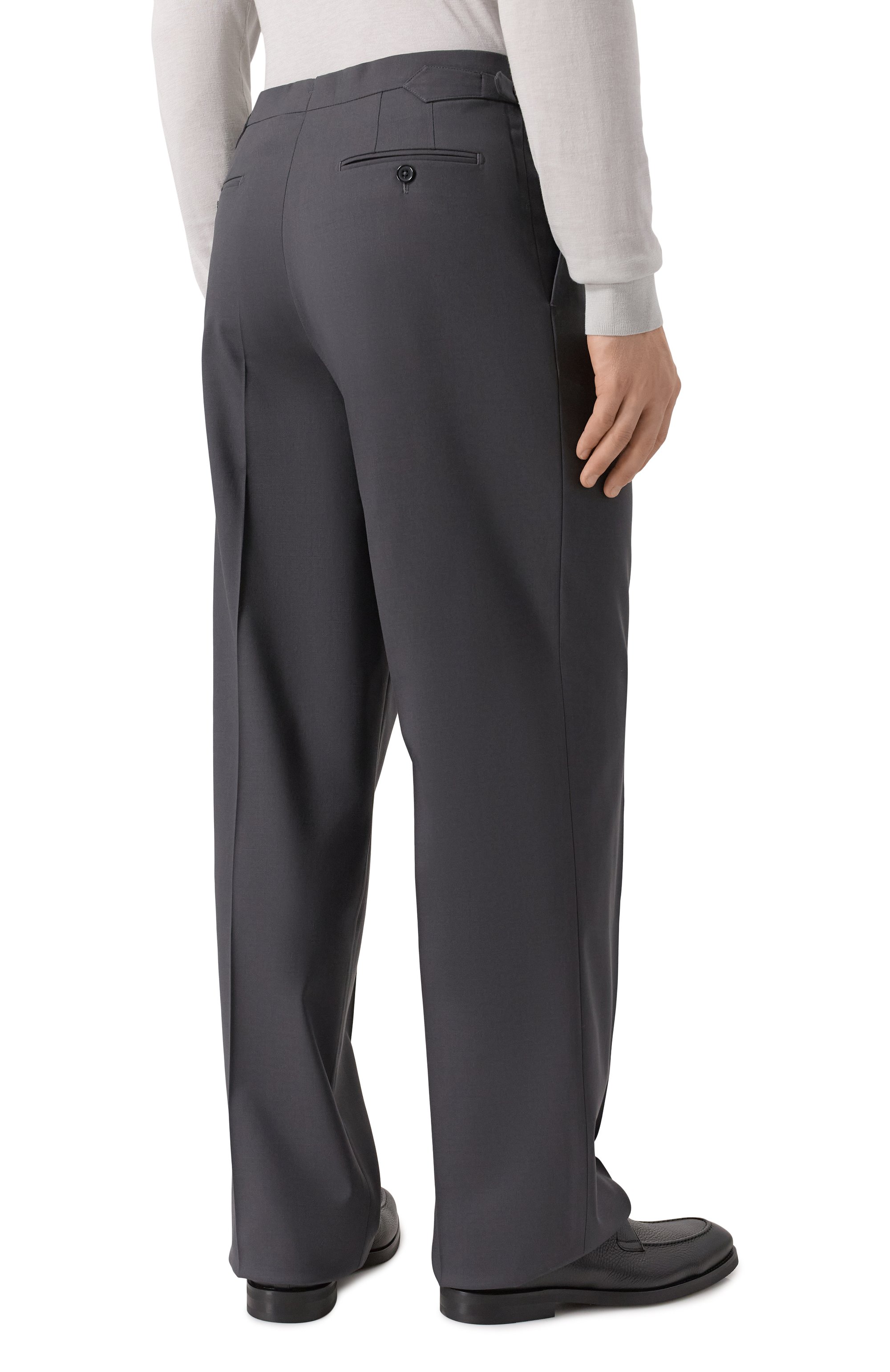 Шерстяные брюки 12 STOREEZ темно-серого цвета по цене 24000 руб., арт. 128479, фото 4 Шерстяные брюки 12 STOREEZ, арт. 128479, фото 4