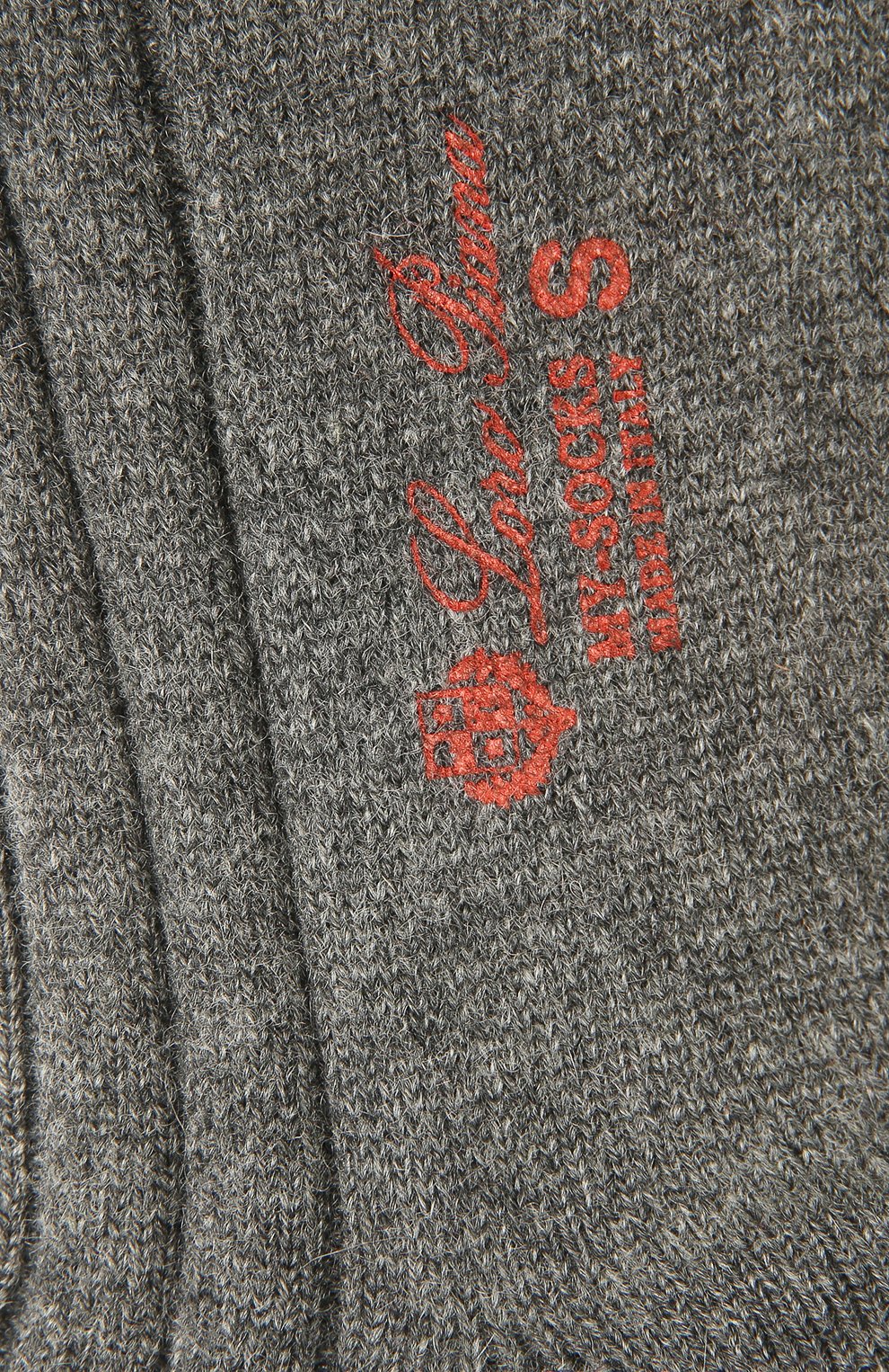 Кашемировые носки LORO PIANA серого цвета по цене 13850 руб., арт. FAF8553, фото 2 Кашемировые носки LORO PIANA, арт. FAF8553, фото 2
