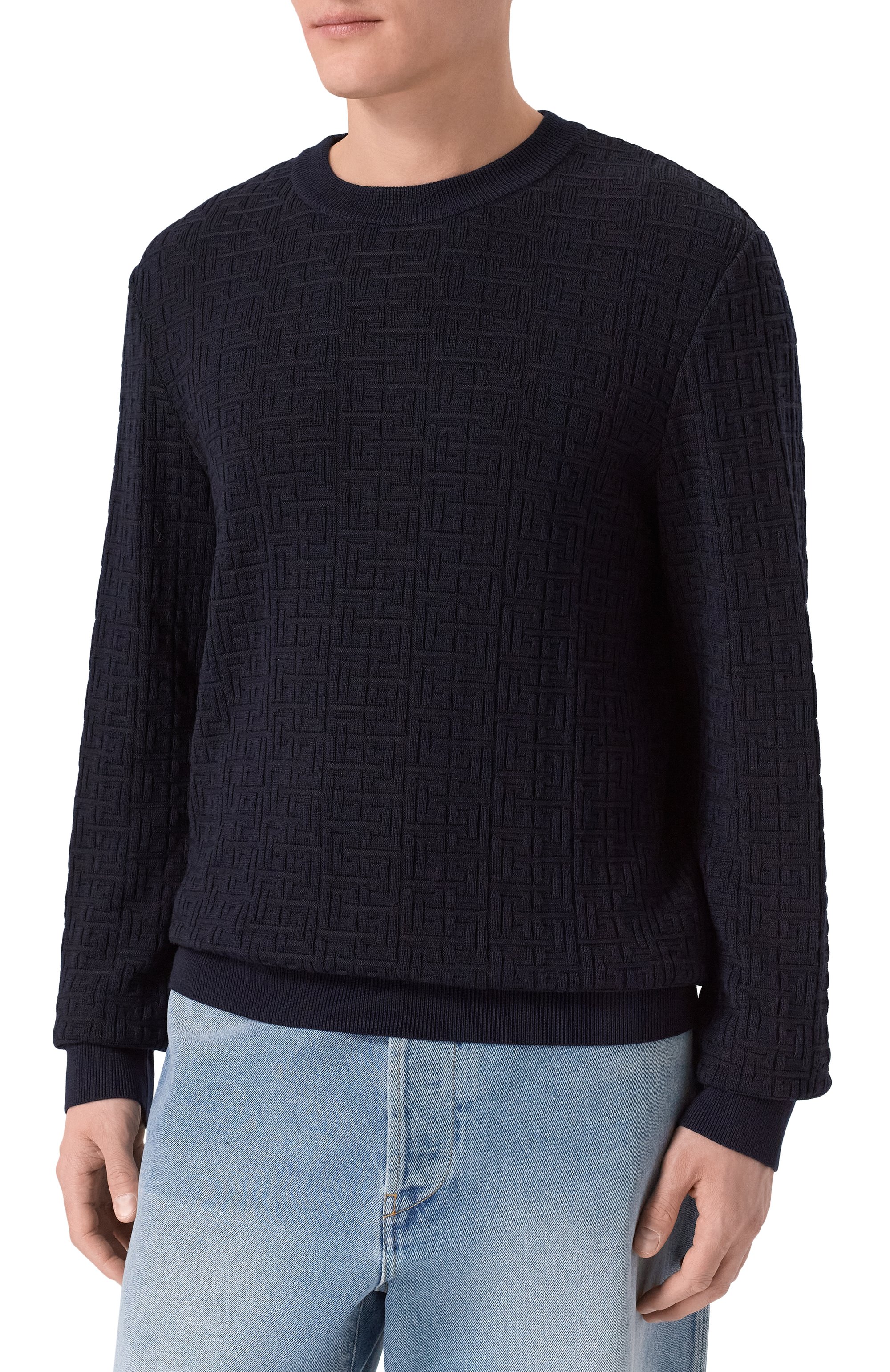 Джемпер из шерсти и л ьна BALMAIN, арт. GH1KD000/KI03, фото 3