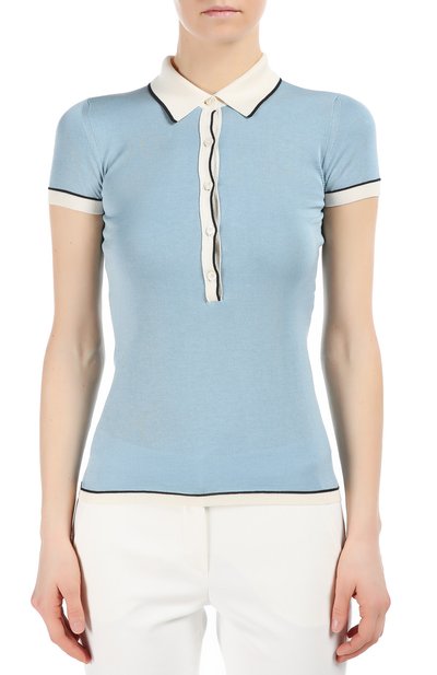 Поло KITON голубого цвета по цене 86650 руб., арт. D39718/FV4, фото 2 Поло KITON, арт. D39718/FV4, фото 2