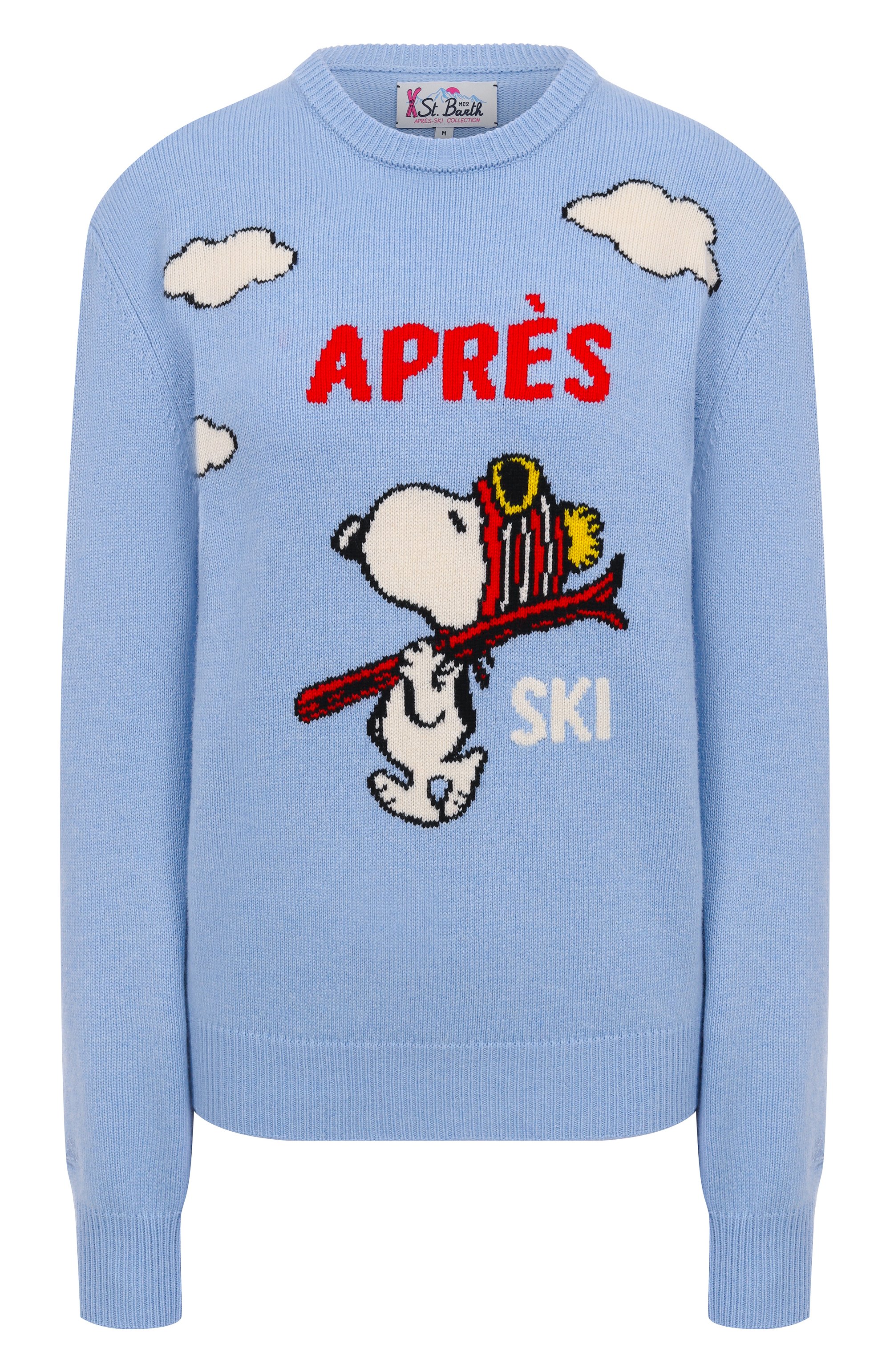 Пуловер из шерсти и вискозы MC2 SAINT BARTH голубого цвета по цене 27250 руб., арт. QUE0018-04157I/NEW QUEEN C, фото 1 Пуловер из шерсти и вискозы MC2 SAINT BARTH, арт. QUE0018-04157I/NEW QUEEN C, фото 1
