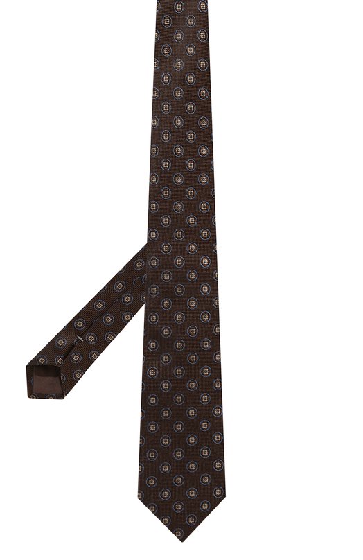 Шелковый галстук Canali 18/HJ04153 Коричневый  18/HJ04153 Фото 3