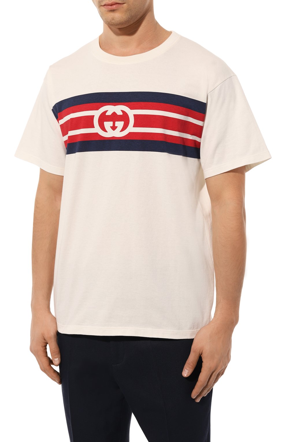 Хлопковая футболка GUCCI, арт. 616036 XJDAG, фото 3