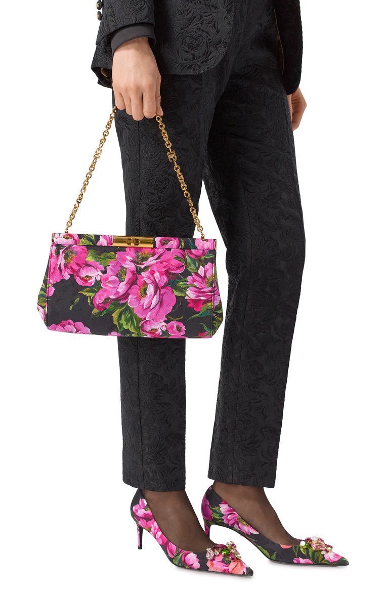 Женский клатч marlene DOLCE & GABBANA разноцветного цвета, арт. BB7672/A6N03 | Фото 2 (Размер: medium; Материал: Текстиль; Женское Кросс-КТ: �Клатч-клатчи, Вечерняя сумка)