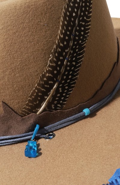 Шерстяная шляпа romb caramel COCOSHNICK HEADDRESS бежевого цвета по цене 24000 руб., арт. rombcaramel, фото 4 Шерстяная шляпа romb caramel COCOSHNICK HEADDRESS, арт. rombcaramel, фото 4