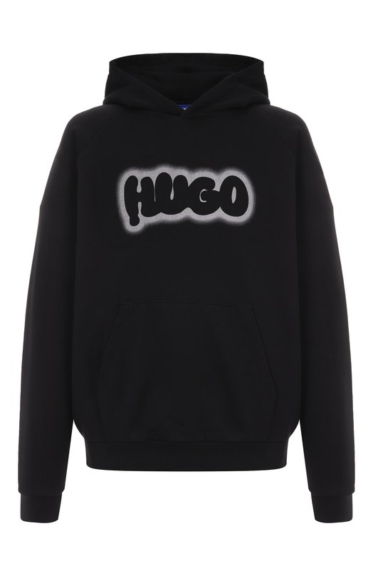 Хлопковое худи HUGO Blue 50549579 Чёрный 50549579